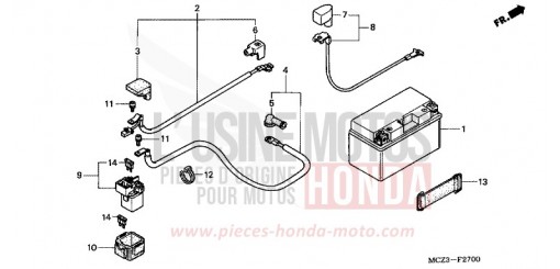 BATTERIE CB900F2 de 2002